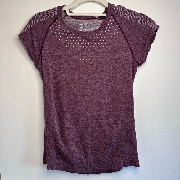 Zella burgundy athletic tshirt top size medium - Picture 1 of 4